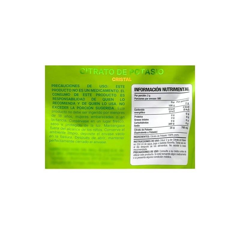 Life Citrato de Magnesio Puro 1 kg + Citrato de