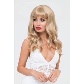 Long ash blonde wig with gentle waves: Harriet ash blonde to light blonde #613T24