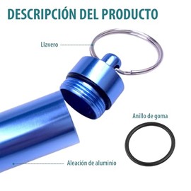 8 Piezas Organizador De Píldoras, Pastilleros Impermeables Y Herméticos, De Aluminio, Para Viaje, Pastillero, Portátil, Mini Pastillero, Pastillero, Frasco, Caja De Medicina Con Llavero