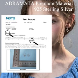 Adramata Women's Earrings 925 Silver Hanging Drop Earrings Star Earrings Hoop Earrings Silver 925 Earrings Fashionable Hoop Earrings with Pendant Silver Earrings for Girls Children Gift for Girls,
