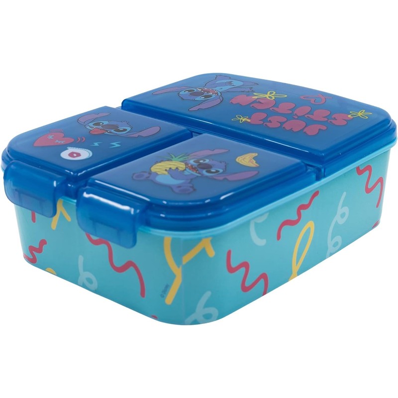 Golddunes Stitch Lunchbox Kids Character 3 Compartment Sandwich Lunch Box