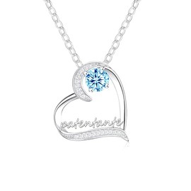 GUOYU Gift for godmother, godmother necklace, women's silver pendant necklace, godmother christening gift, godmother Christmas birthday gift, Stainless Steel, Zircon