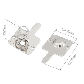 Skweawert 20 PCS AAA/Single-L-one Stainless Steel Metal Battery Spring Positive and Negative Conversion Spring Contact Nickeling Plate