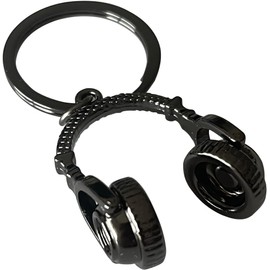 AMOBESTER - Llavero para auriculares de DJ - Mini llavero para amantes de la música