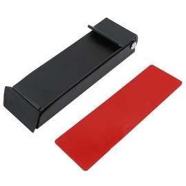 Hsthe Sea Door Stopper Stainless Steel Folding Door Stopper with Non-Slip Rubber Head Door Stopper Easy Pedal Kick-Down Door Stopper for Garage Door, Home (Black)