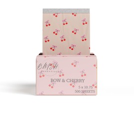 Hair Salon Pop Up Foil Sheets with Bow and Cherry Design, 5 x 10.75 inches, 500 Count