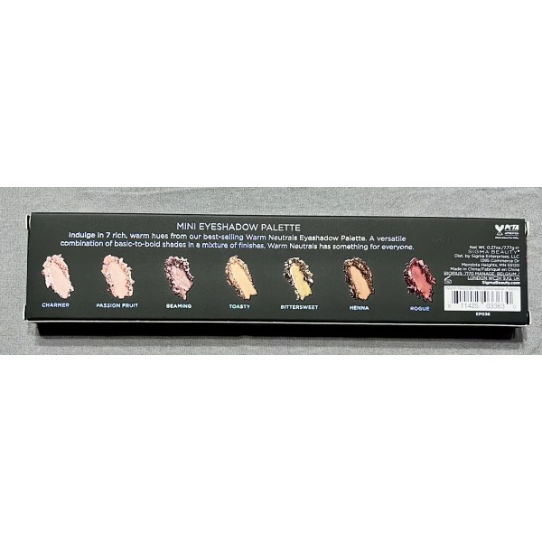 Eyeshadow Sigma Warm Neutrals Mini Eyeshadow Palette, Fresh And Authentic,