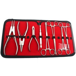 OdontoMed2011 8pc Piercing Tool Kit Stainless Steel W/Carrying Case ODM