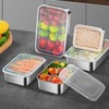 Food Containers with Lids Stainless Steel Snack Containers Leak Proof