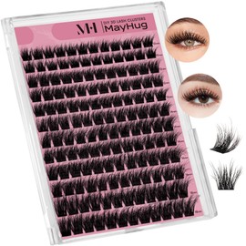 Mayhug Fabulux Eyelash Extensions, 3D Fluffy Eyelash Extensions, 144 Pieces, False Eyelashes, 10-18 mm Volume Eyelashes, D Curl Eyelash Extensions for Beginners