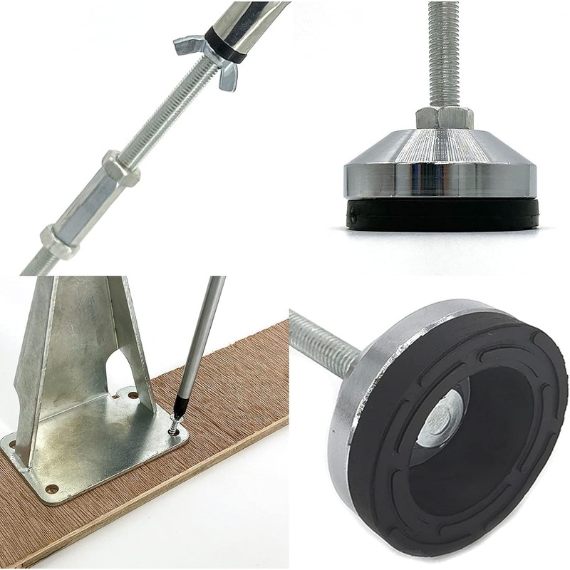 4 Pack Adjustable Height Center Support Leg for Bed Frame,