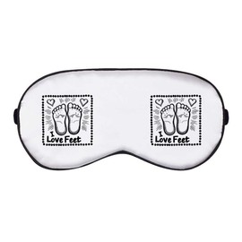 'I Love Feet with Hearts' Sleep/Travel Eye Mask (EY00024446)