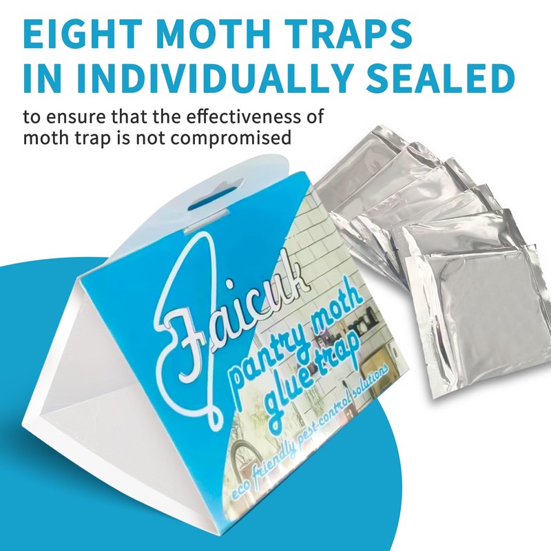 Faicuk Pantry Moth Traps with Pheromone Attractant for Home, Kitchen,