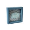Salvadanaio per Bambini in Stile Nuvola, 16x16 cm, Cornice Blu