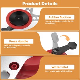 Snowtaros Drill Hole Saw Guide Jig Precision Tool for Clean and Easy Tile Hole Drilling