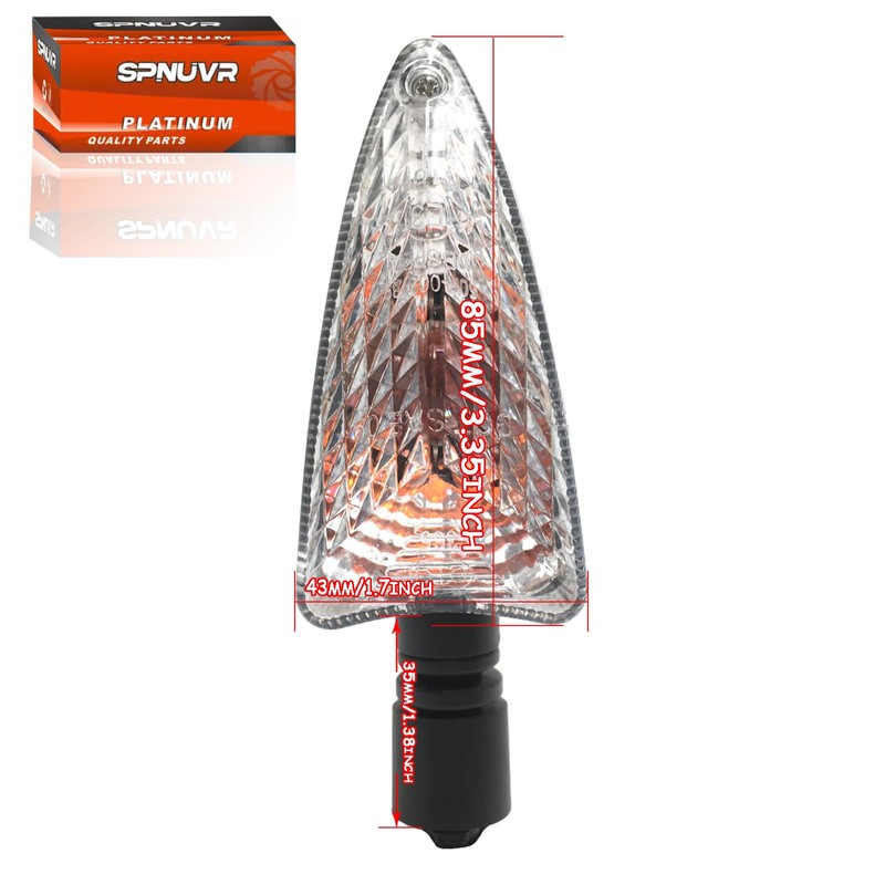SPNUVR 2Pcs Motorcycle Turn Signal Light Front Or Rear Indicator