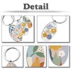 White Fang AZ377 Keychain, Floral Design, Stylish, Gift, Flower Pattern,