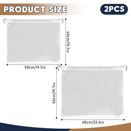 2 Pack Dust Bags for Handbags Silk Dust Cover Bag for Handbags Purses Shoes Boots Drawstring Bag Travel Handbag Storage Pouch, White