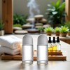 YuanHolumid 2Pcs White 50ML Glass Empty Roller Bottles with Plastic