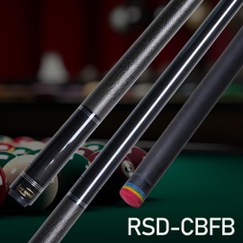 Ray speed Carbon Fiber Pool Cue Stick 12.5mm Rainbow Tip Low Deflection Pool Stick with Uni-loc Pin Joint and Extension Pool Stick