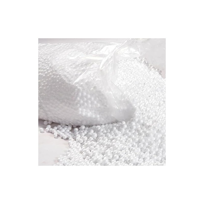 White 1.5 Cubic Booster Bean Bag Small Polystyrene Bead Cavity