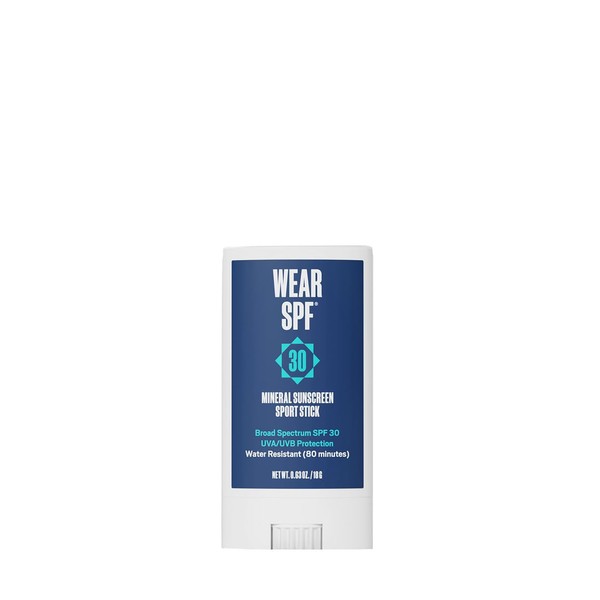 WearSPF Mineral Sunscreen Sport Stick C Water-Resistant, Easy-Swipe SPF 30,