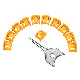 100Pcs RJ45 Port Lock with 5 Keys, Locking RJ45 Port/Dust Blocker,RJ45 Dust Cover Cap Female Port Plugs Protector,Compatible RJ45 Port Devices (Yellow)