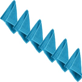 Erwin Müller Heidelberg Flannel Pack of 6 Terry Towel Turquoise Size 30 x 30 cm