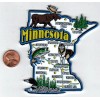 CLASSIC MINNESOTA JUMBO STATE MAP MAGNET 7 COLOR NEW USA