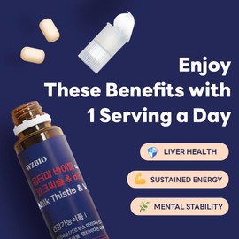 WZBIO Optima Vital - Milk Thistle (Silymarin 130mg) for Liver Health, Liver Supplement, Stress Relief & Immune Support, with Vitamins B, C, D, E & Rhodiola, 10-Day Supply