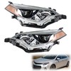 Nurniacl 2-Pack Headlight Assembly Headlamps Halogen Clear Lens Left Right