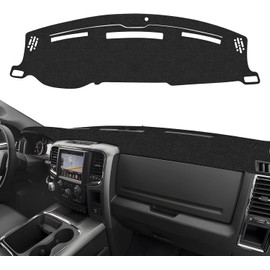 Cartist Funda para tablero Compatible con 2010-2018 Dodge Ram 1500 2500 3500 Accesorios Tapete para tablero antideslizante, protector de alfombra contra rayos UV y resplandor solar (sin HUD)