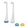 2 x Plinia Slim One Tuft Brushes / 4 Color Identification Rings Ultra Soft