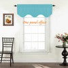 Turquoize Solid Blackout Valance, Short Curtains, Scalloped Window Treatment, Aqua,