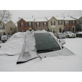 Premium Windshield Car Snow Cover- Two Sizes Fit All Vehicles–Ice,Snow,Frost Auto Windshield Snow Guard- With Magnetic Edges-No More Freezing Fingers & Scraping