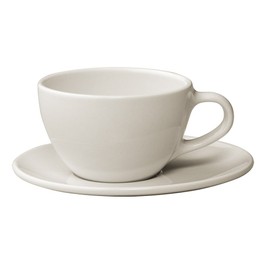 KINTO 26551 Topo Cup & Saucer, 10.1 fl oz (300 ml), White