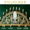 MUSUNIA MUSUNIA E10 LED,0.2W Ersatz 1W Riffelkerze, 13*45mm,Warmwei? 2300K,20LM, AC