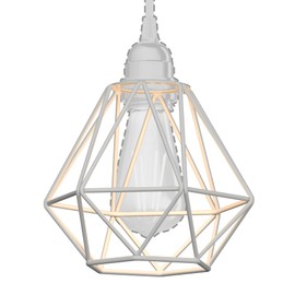 ledscom.de Cage Lampshade, White, Diameter 160 mm