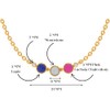 Lapis Lazuli, Pink Fuchsia Chalcedony & Howlite Necklace for Women
