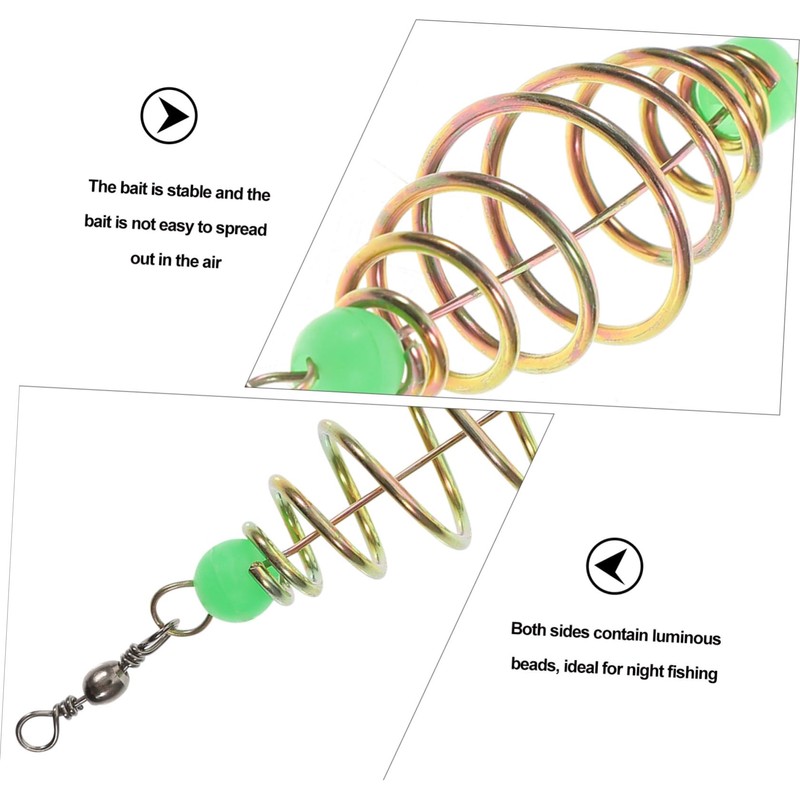 SUPVOX 36 PCS Luminous Fishing Bait Trap Cage Carbon Steel