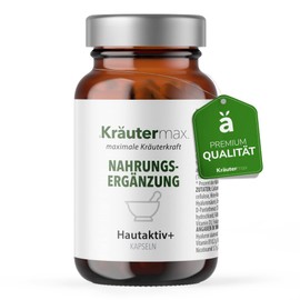 NEU! Hautaktiv Kapseln für Haar & Haut mit Calcium, Hyaluronsäure, Coenzym Q10, Zink nach Kräutermax Originalrezeptur | Hyaluron hochdosiert | Premiumqualität in Kleinserie produziert | 1 x 60 Stück