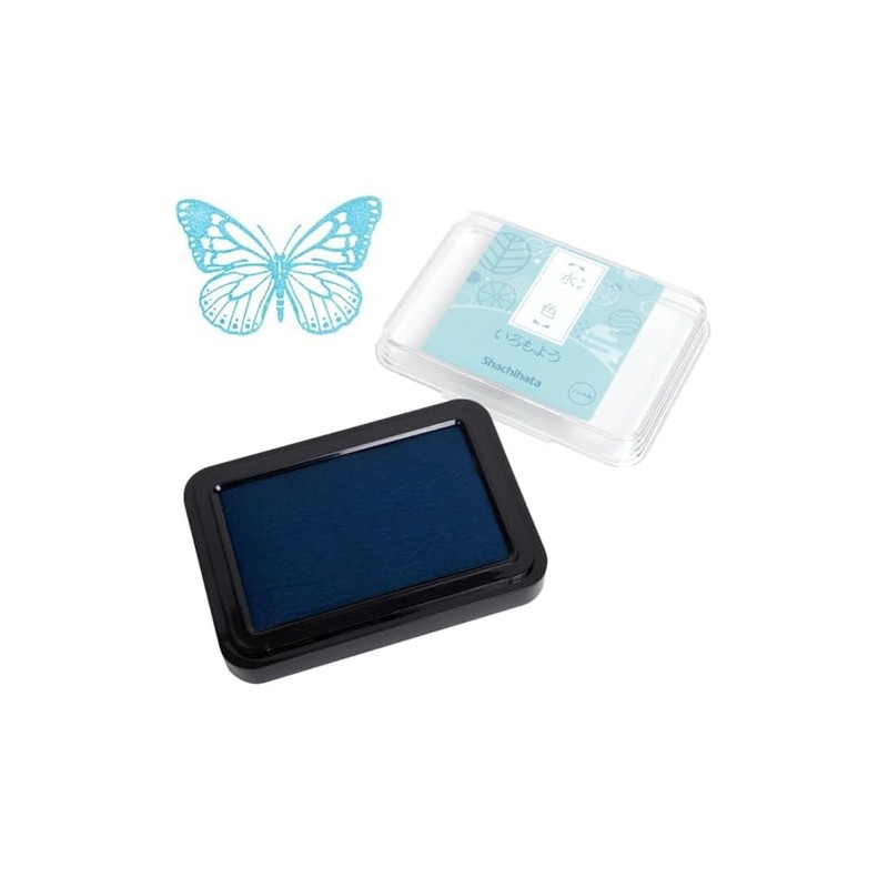 Shachihata HAC-1-PB Iromoyo Ink Pad, Mizu-Iro (Pastel Blue)