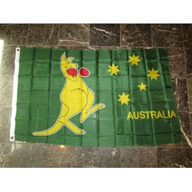 3x5 Aussie Australia Australian Boxing Kangaroo Flag 3'x5' Banner Brass Grommers PREMIUM Vivid Color and UV Fade BEST Garden Outdor Resistant Canvas Header and polyester material FLAG