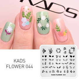 KADS Nail Art Stamp Template Flower Image Plate Stamping Plate for Nail Art DIY Tool for Manicure(FL044)