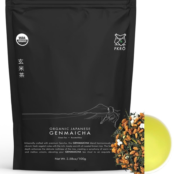 FKRO Organic Genmaicha | Japanese Roasted Rice Green Tea |