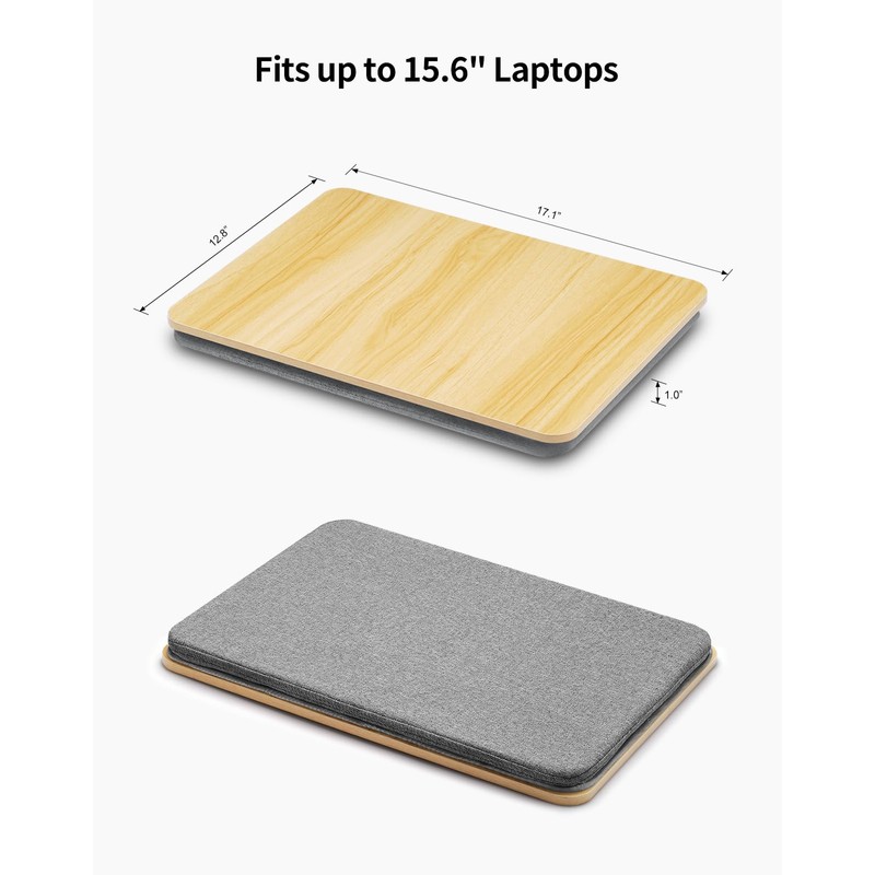 ZEAPTAC Portable Lap Laptop Desk with Pillow Cushion, Fits up