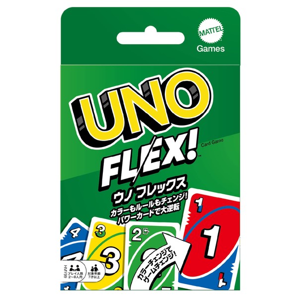 Mattel Game HMY99 Uno Flex Card Game, 112 Cards for 2 to 8 People, 7 Years Old and Up