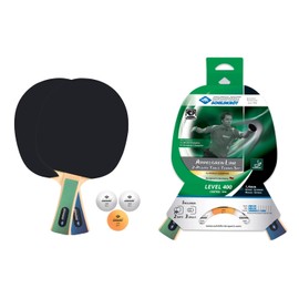 Donic-Schildkröt Table Tennis Set Level 400 for 2 Players, 2 Bats 1.4 mm Sponge, 3 Balls, Good Leisure Quality