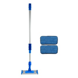 Real Clean 10 inch Commercial Microfiber Mop Kit with Two Premium Microfiber Mop Pads