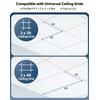 32 Sq.Ft Drop Ceiling Grid System kit, Whtie Galvanized Steel